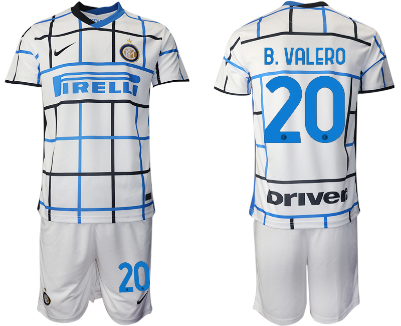 Men 2020-2021 club Inter milan away #20 white Soccer Jerseys->inter milan jersey->Soccer Club Jersey